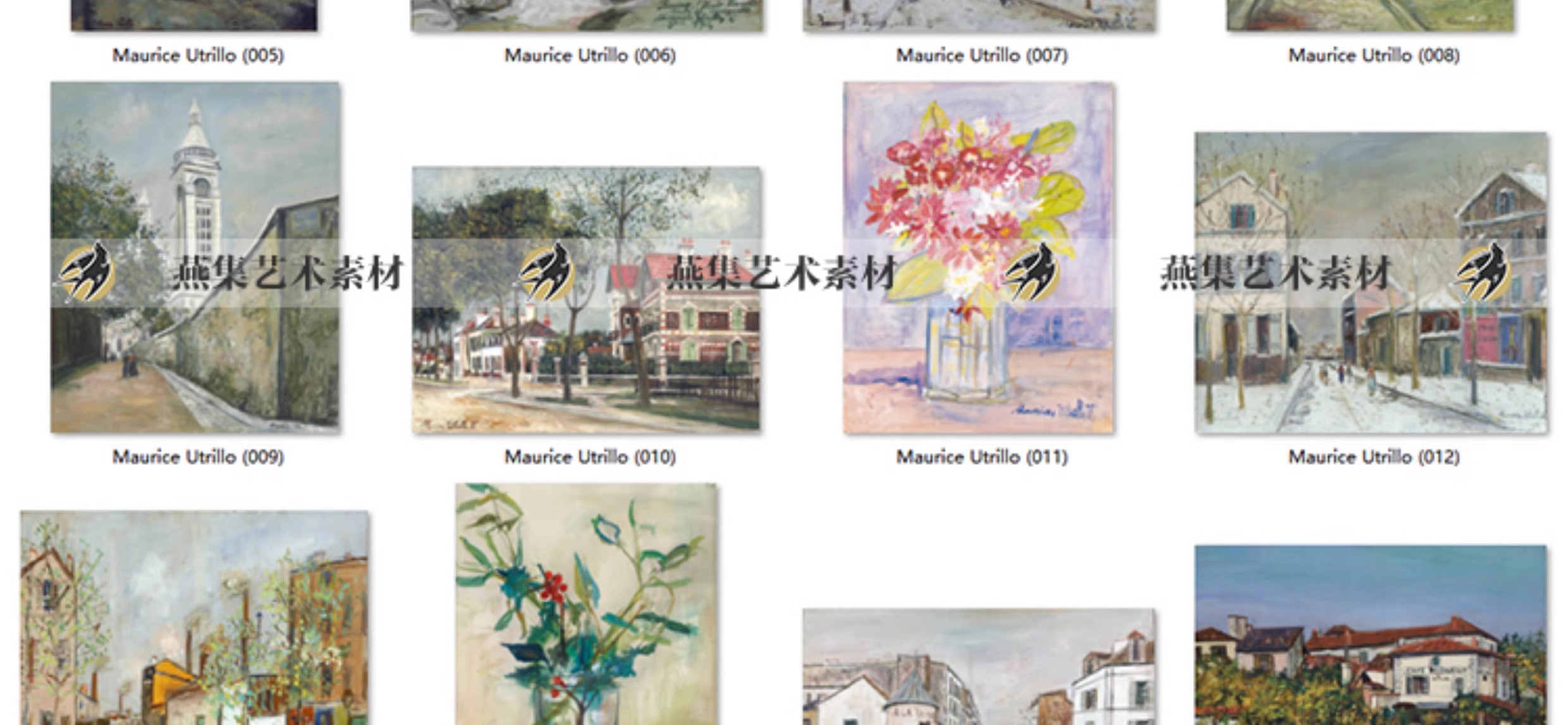 图片[9]-331幅，莫里斯郁特里罗Maurice Utrillo 尤特里罗油画建筑风景画临摹素材-美肚杀分享