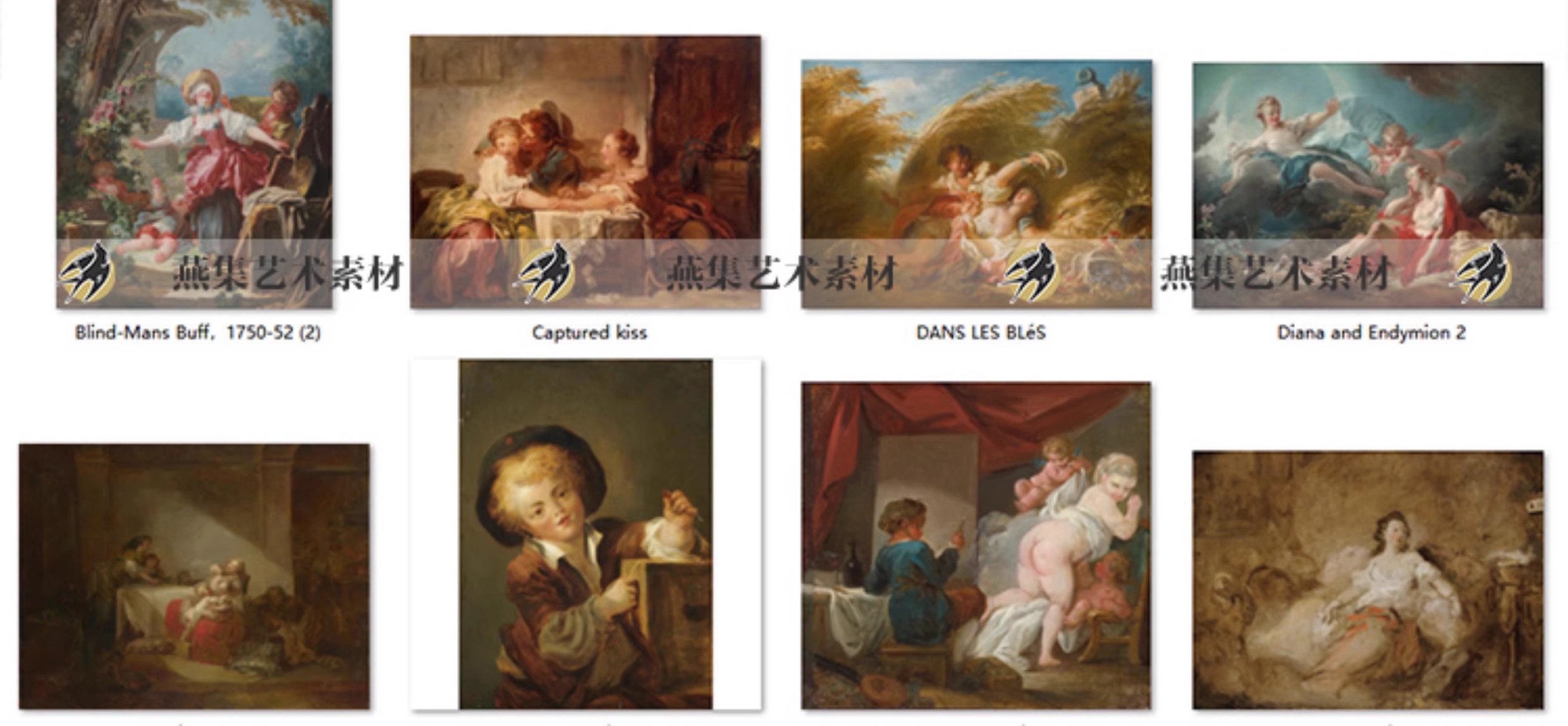 图片[9]-92幅，弗拉戈纳尔油画合集 西方洛可可人物风景高清电子版图片临摹素材-美肚杀分享