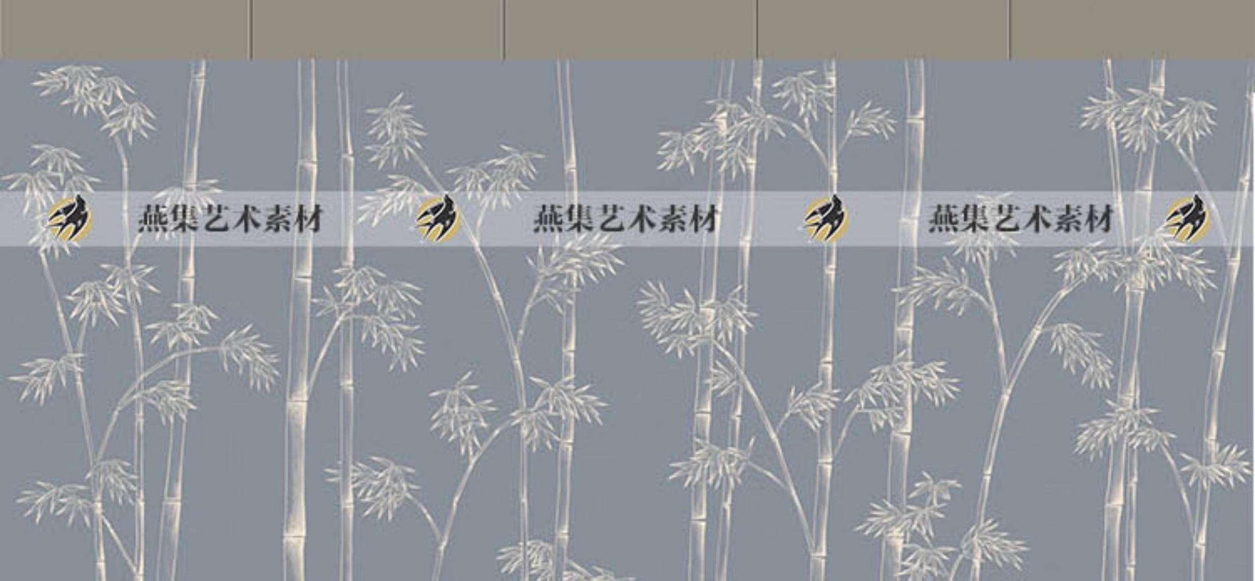 图片[9]-266幅，中式新中式手绘山水建筑竹子抽象古建壁纸壁画装饰画高清贴图素材-美肚杀分享
