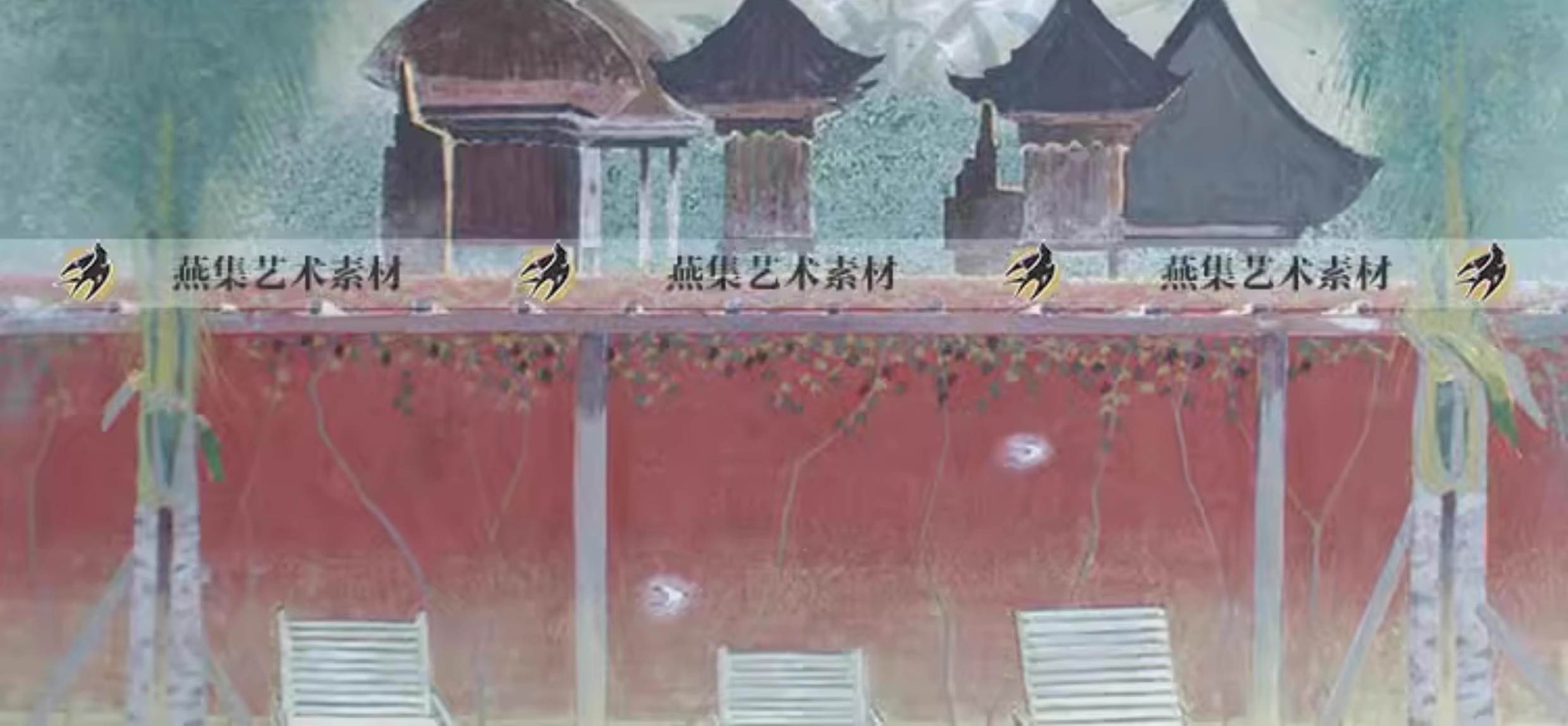 图片[9]-177幅，吉村诚司岩彩画集 日本和风唯美梦幻风景静物插画电子图片素材-美肚杀分享