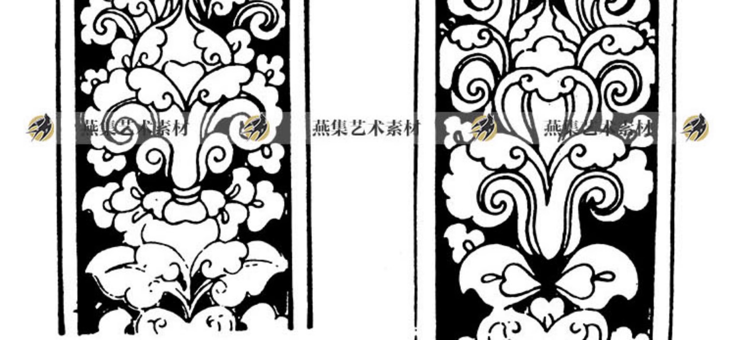 图片[9]-250款，中国唐代唐朝隋唐五代十国敦煌藻井电子版纹样AI矢量图案素材图片-美肚杀分享