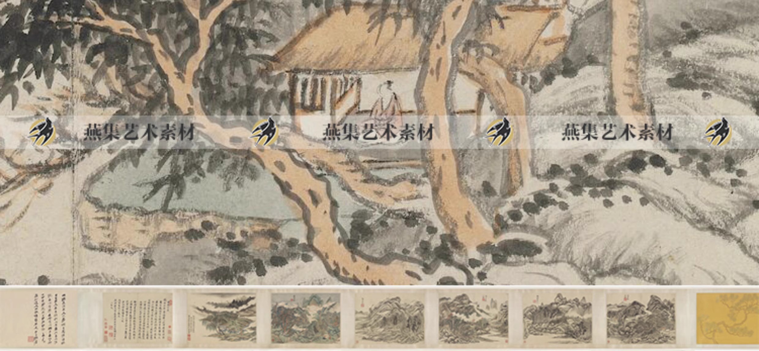 图片[9]-125幅，清 王时敏绘画作品合集 杜甫诗意图高清山水国画图片电子版素材-美肚杀分享