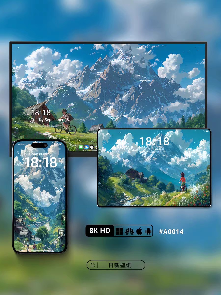 图片[8]-60 张 8K 碧野蓝波壁纸，苹果、iPad 都适配-美肚杀分享
