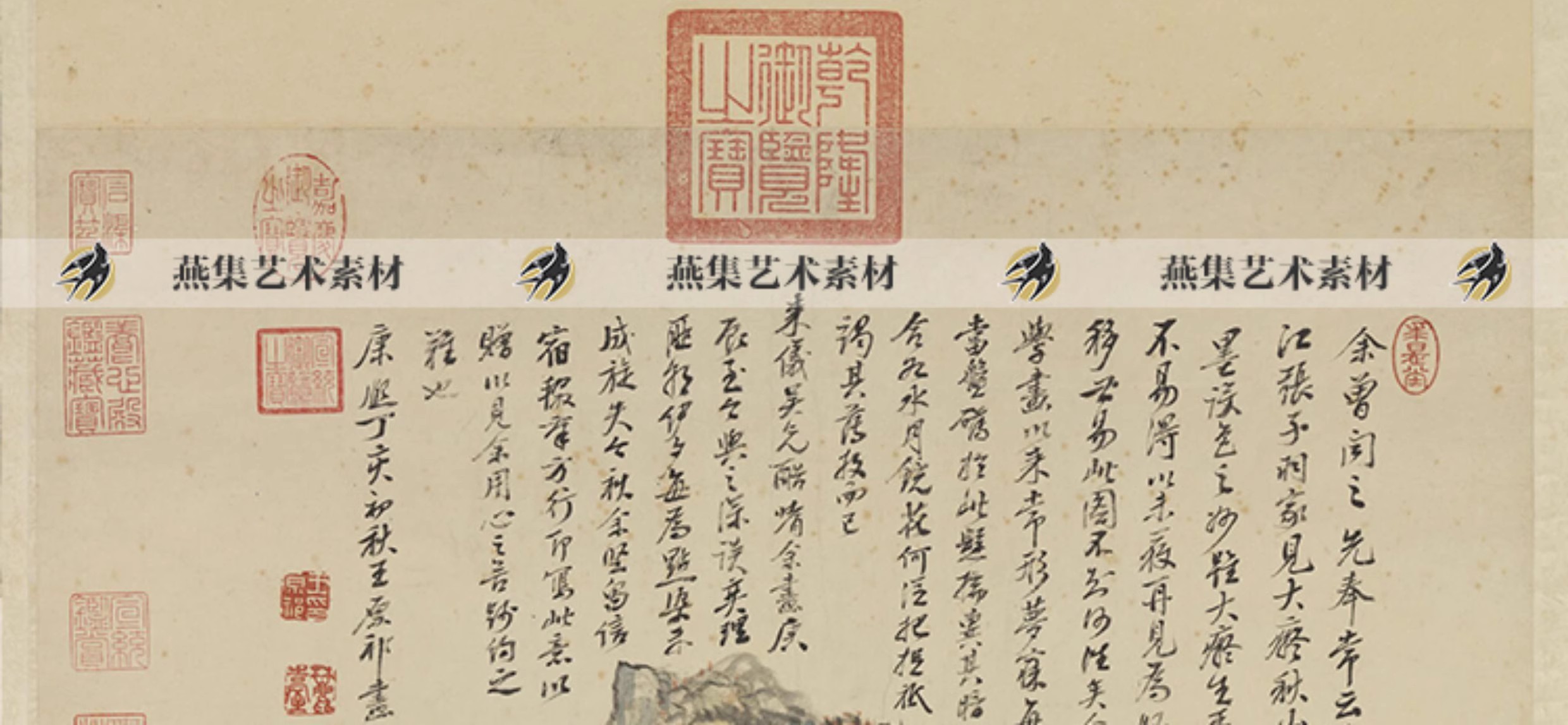 图片[9]-121幅，清 王原祁绘画作品合集 摹古山水册辋川图西湖十景图高清图片素材-美肚杀分享