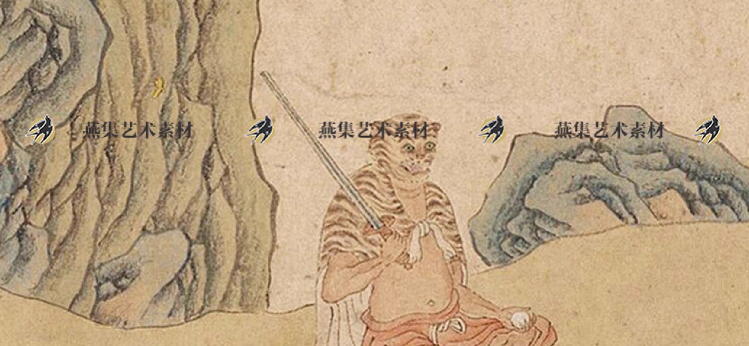 图片[9]-4幅，五星二十八宿神形图高清图古代神仙画仇英工笔画摹本国画临摹素材-美肚杀分享