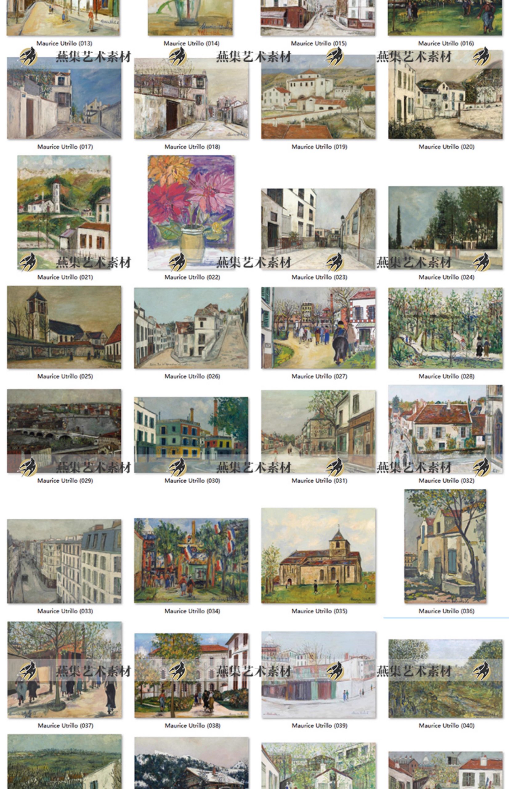 图片[10]-331幅，莫里斯郁特里罗Maurice Utrillo 尤特里罗油画建筑风景画临摹素材-美肚杀分享