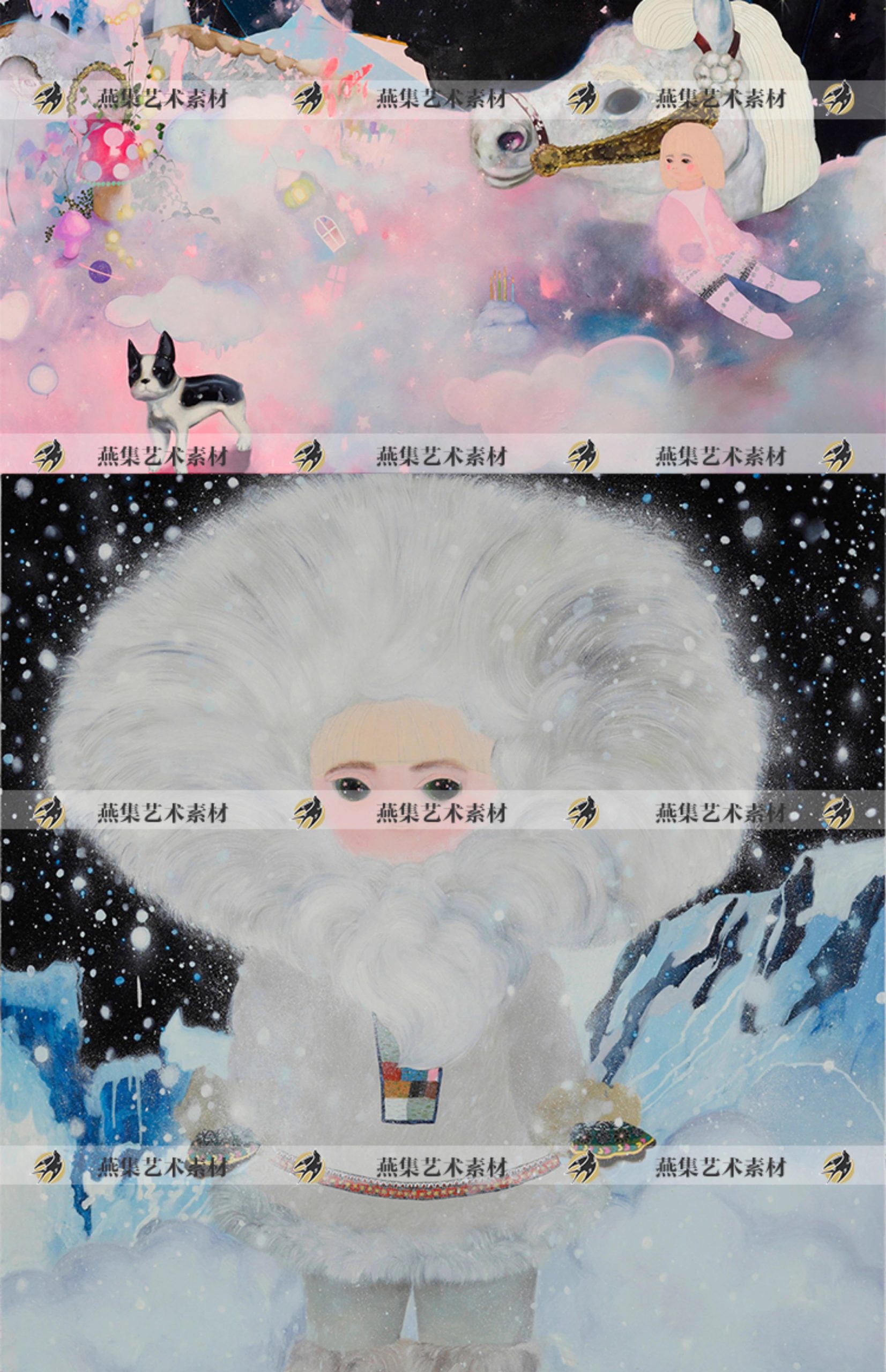 图片[10]-362幅，长井朋子日本唯美梦幻童话治愈甜美油画综合材料电子画集图片素材-美肚杀分享