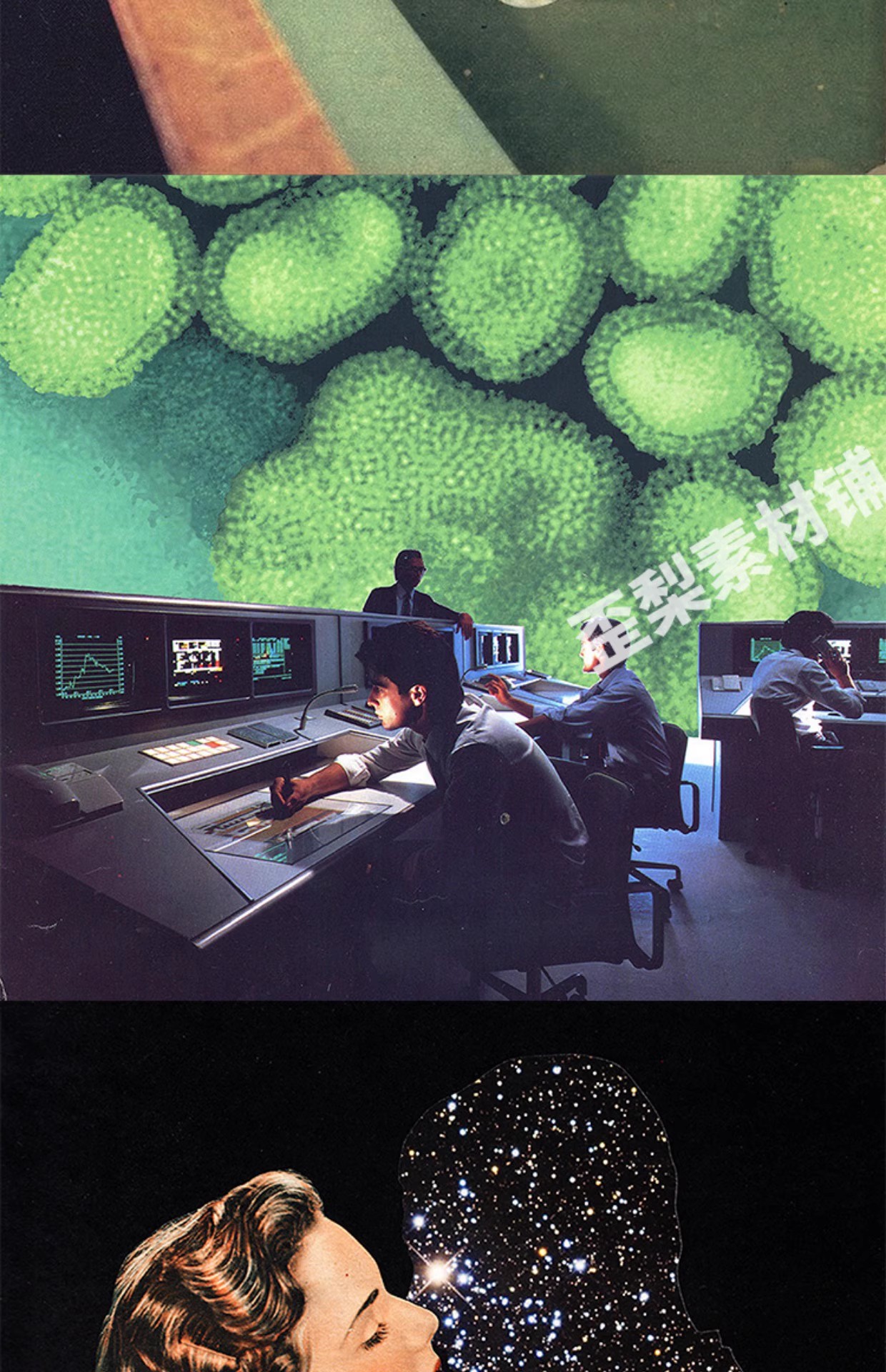 图片[8]-255幅，乔韦伯 Joe Webb 英国超现实主义拼贴画大师作品集插画图片素材-美肚杀分享