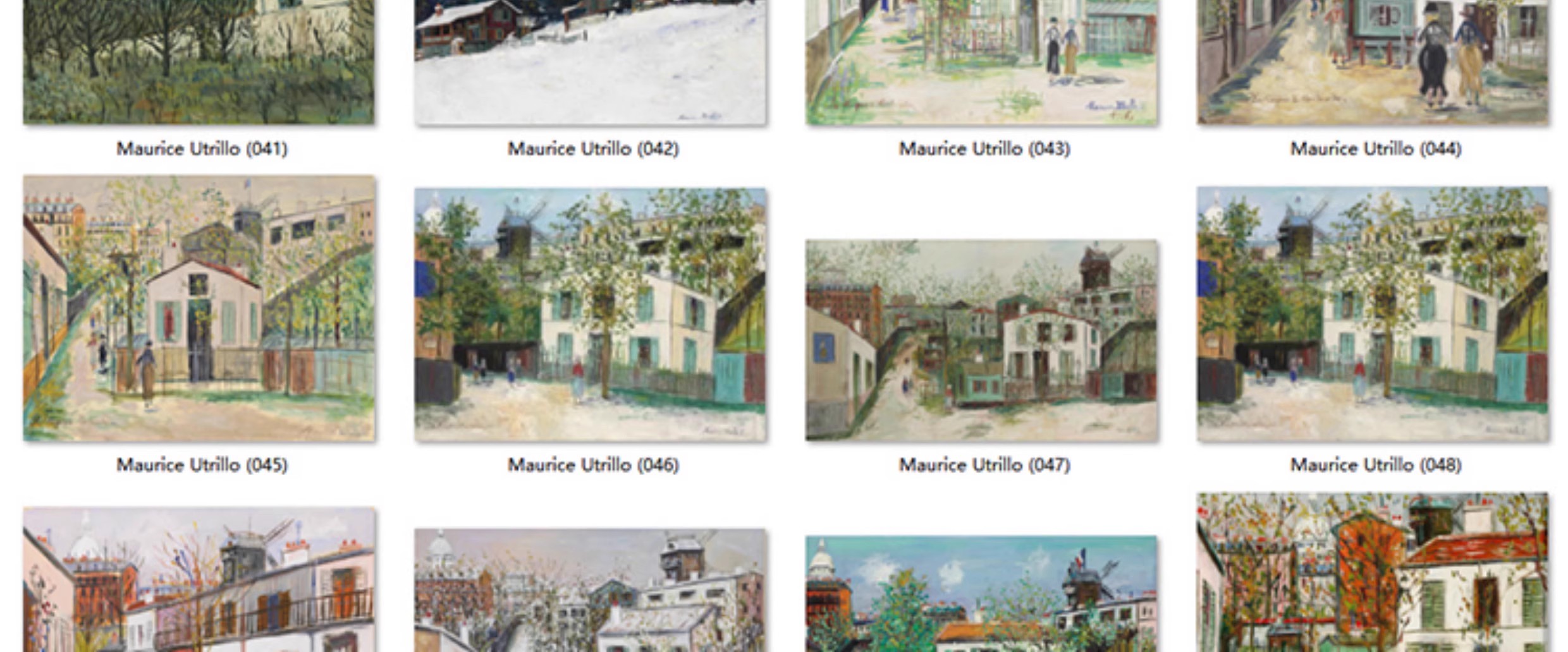 图片[11]-331幅，莫里斯郁特里罗Maurice Utrillo 尤特里罗油画建筑风景画临摹素材-美肚杀分享