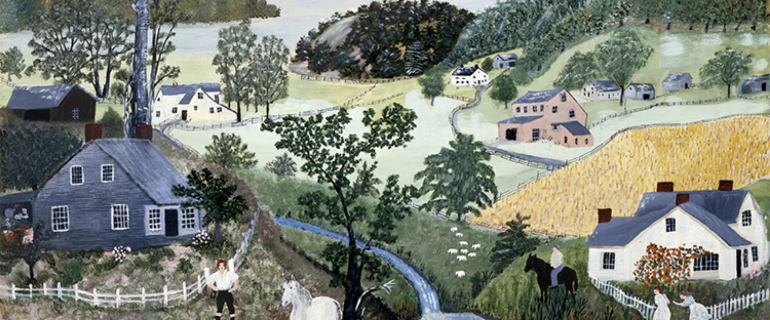 图片[11]-280幅，摩西奶奶Grandma Moses高清油画图集 当代艺术乡村风俗绘画芯素材-美肚杀分享