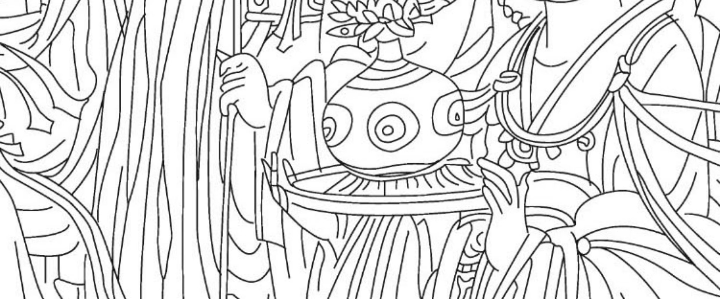 图片[11]-3幅，唐传吴道子八十七神仙卷线稿白描国画装饰打印高清电子版临摹素材-美肚杀分享