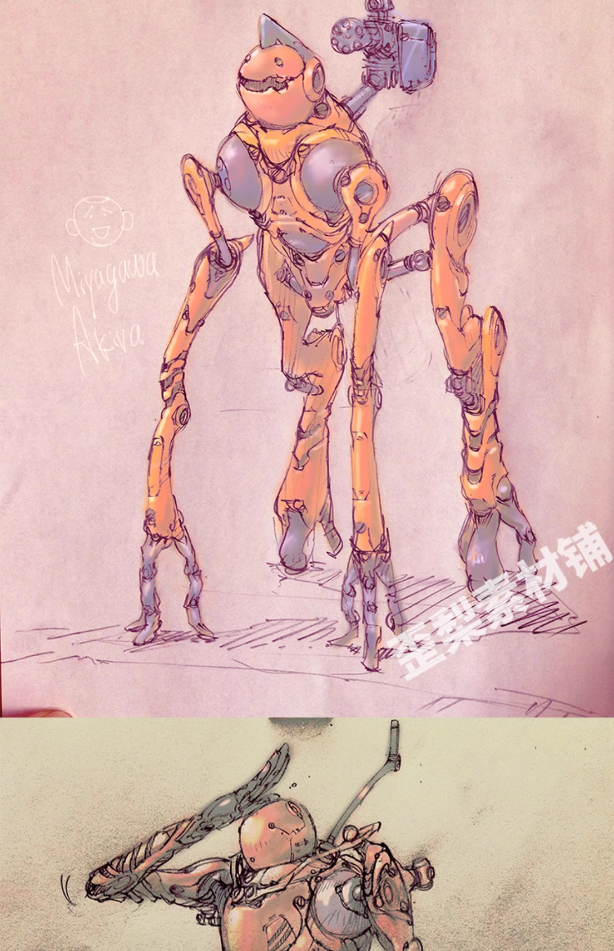 图片[11]-131张，线条大师 Akira Miyagawa绘画 插画线稿草稿等美术电子图片参考-美肚杀分享