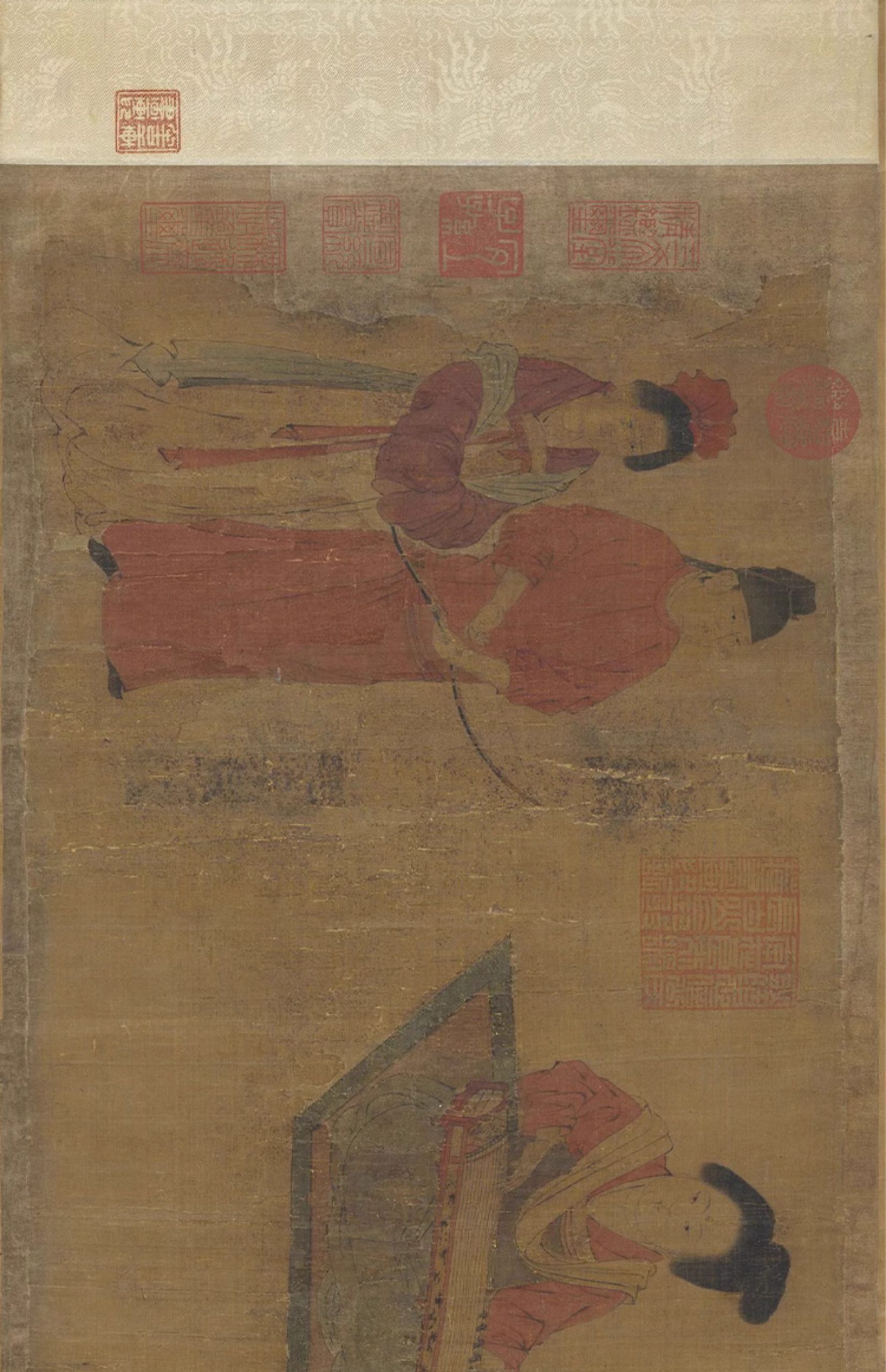 图片[11]-10幅，唐 周昉绘画作品合集 挥扇仕女图簪花仕女图高清人物国画图片素材-美肚杀分享