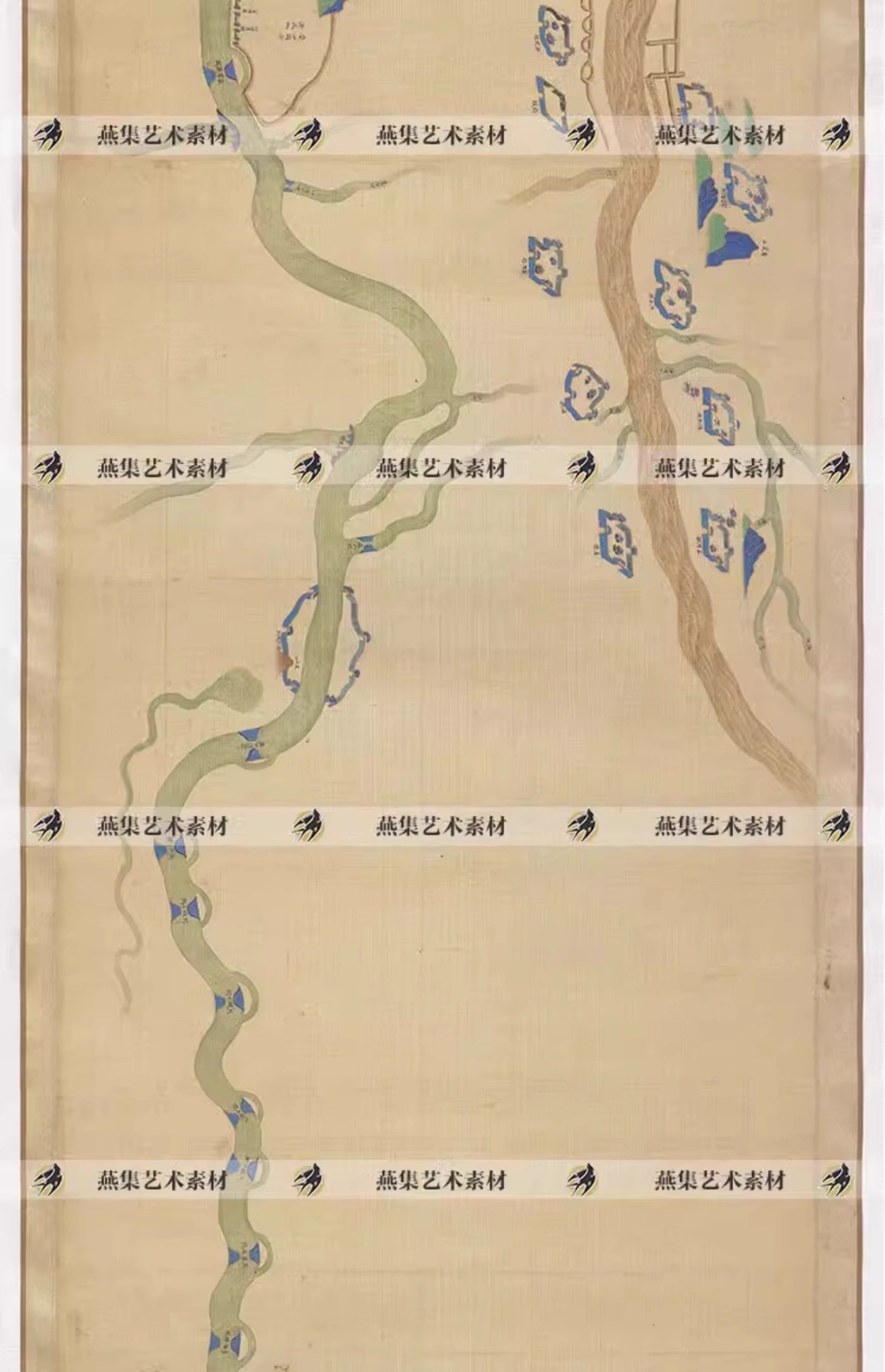 图片[12]-清代大运河地图古代老地域隋唐水路舆图参考资料高清电子图片素材-美肚杀分享