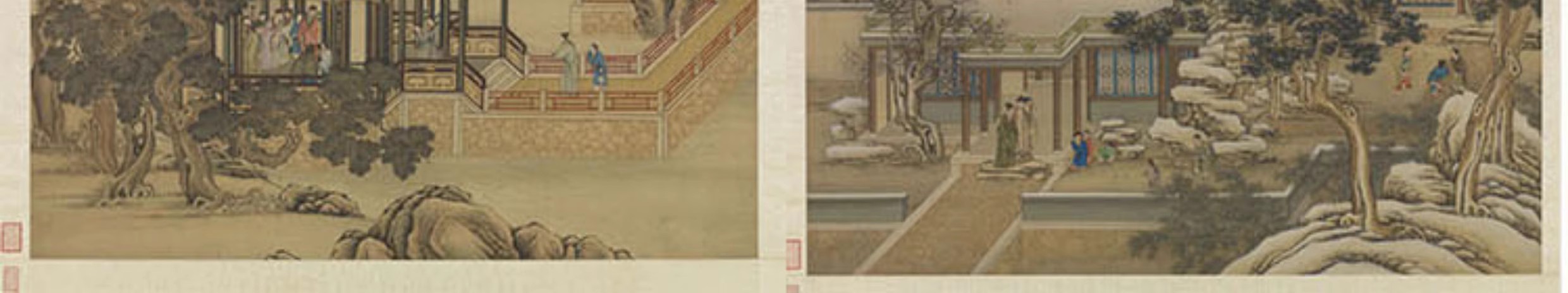 图片[12]-12幅，十二月令图古代民俗风俗端午龙舟赛时令节气绘画工笔画大图片素材-美肚杀分享