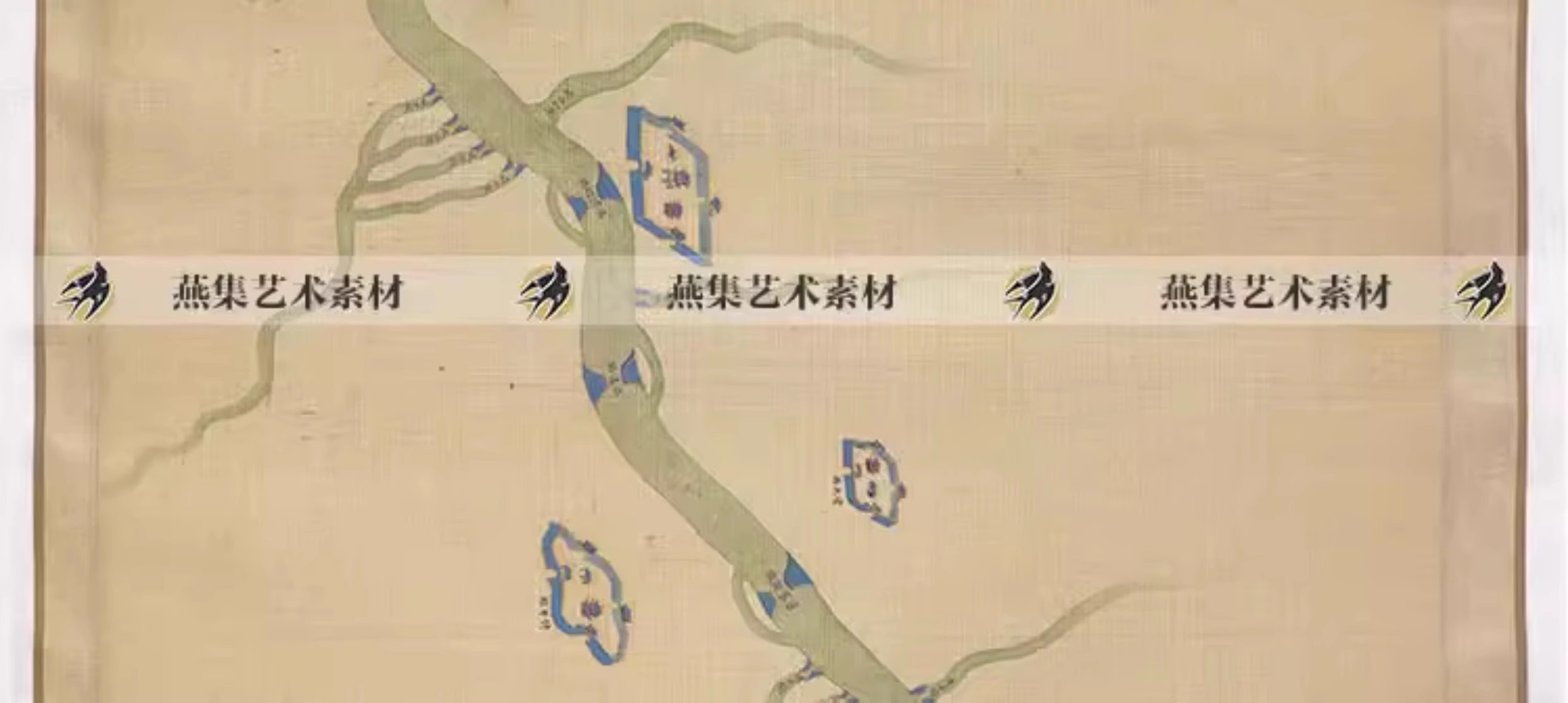 图片[13]-清代大运河地图古代老地域隋唐水路舆图参考资料高清电子图片素材-美肚杀分享