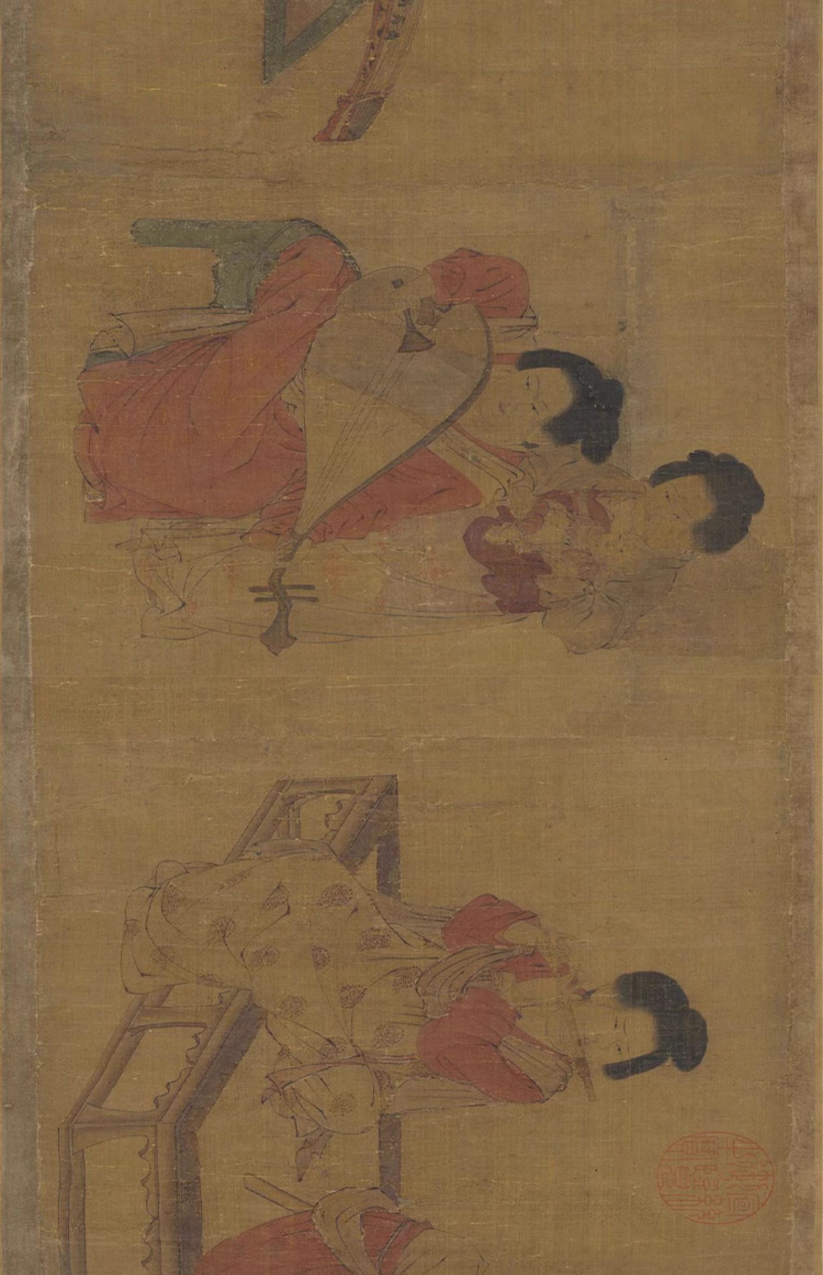 图片[13]-10幅，唐 周昉绘画作品合集 挥扇仕女图簪花仕女图高清人物国画图片素材-美肚杀分享