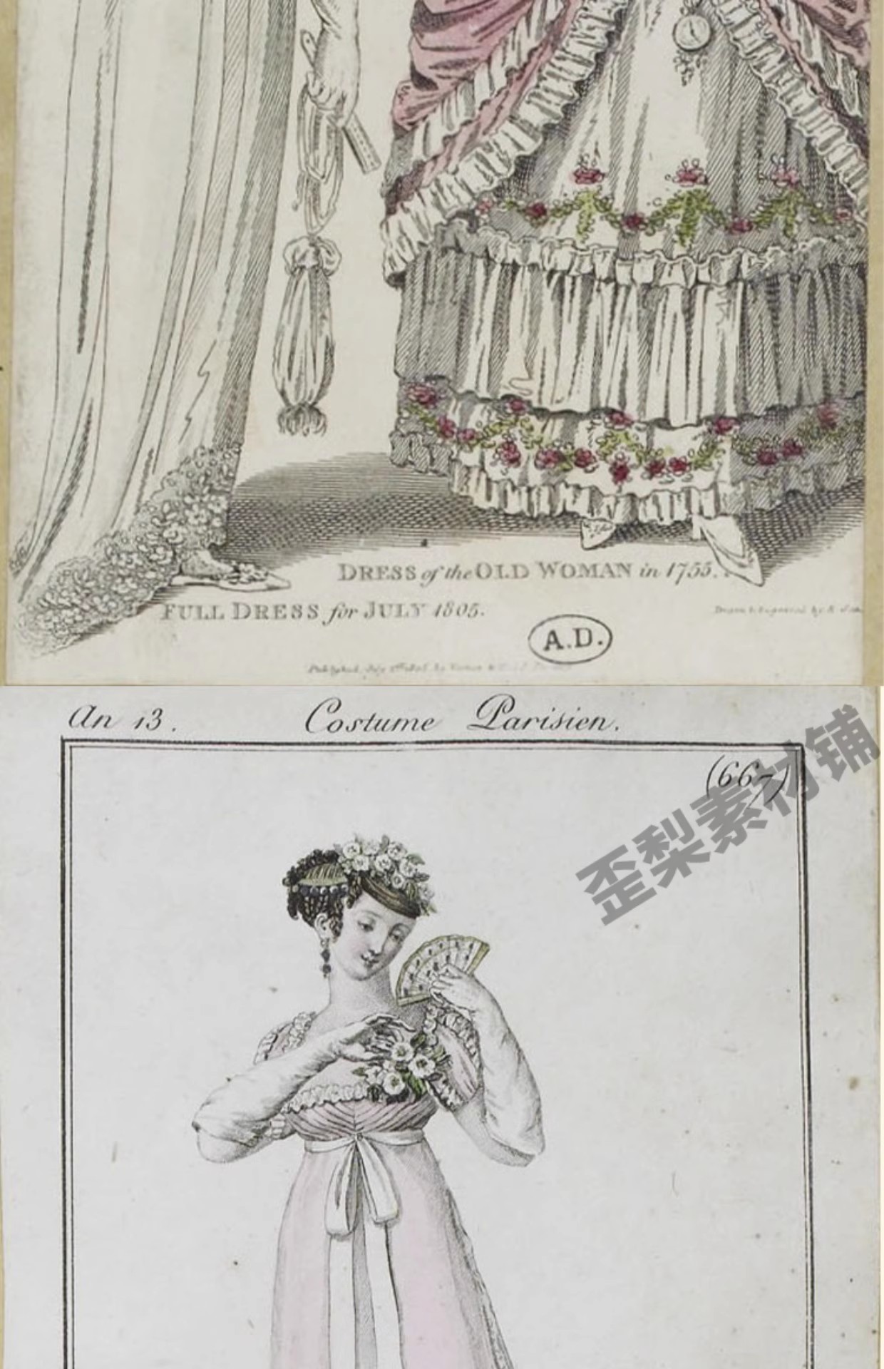 图片[13]-120幅，FashionPlates1804-1805欧美时装手账电子版图片素材junk journal-美肚杀分享