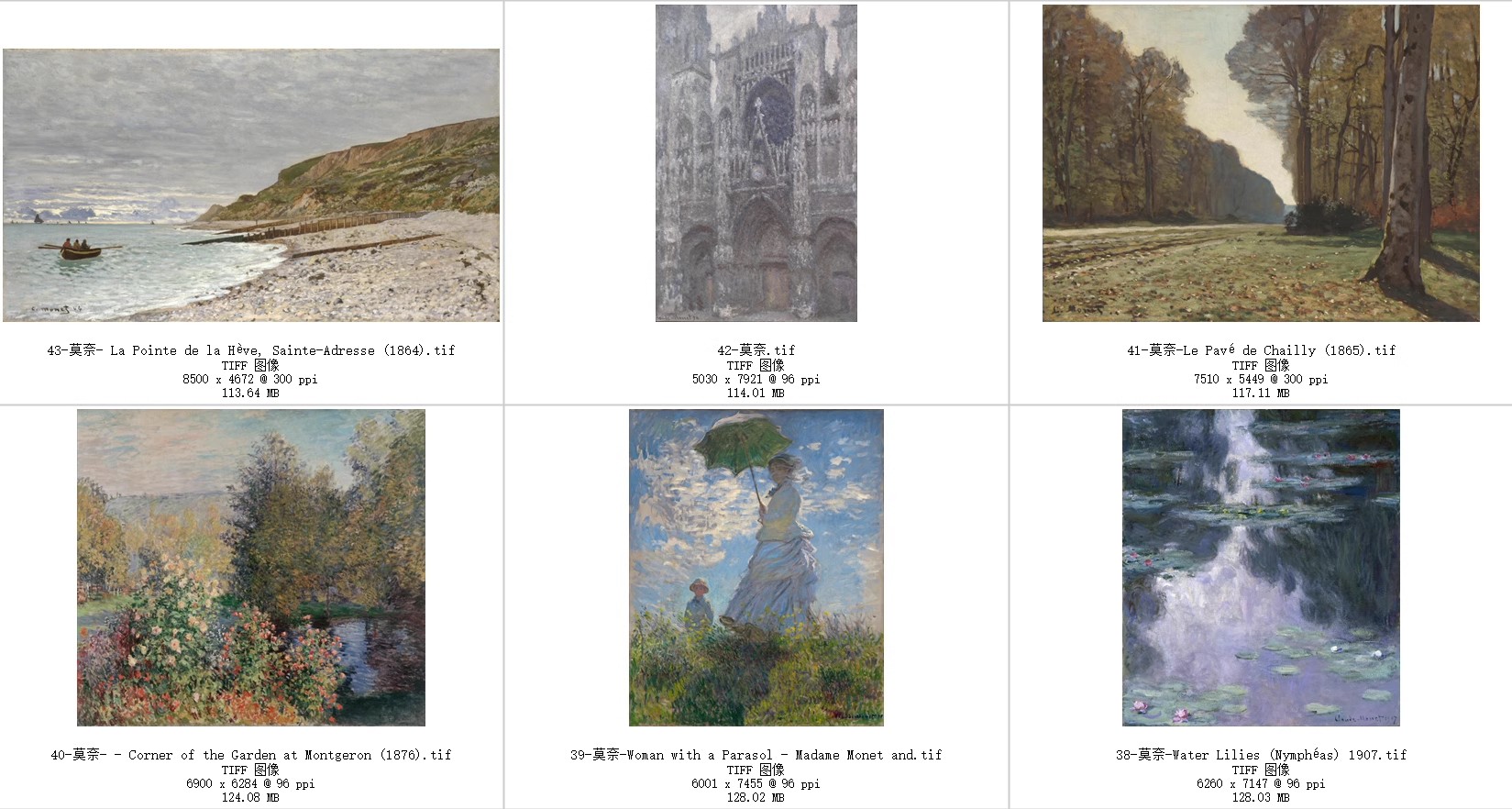 图片[13]-莫奈油画合集 日出印象风景人物静物临摹素材595幅高清电子版画册-美肚杀分享