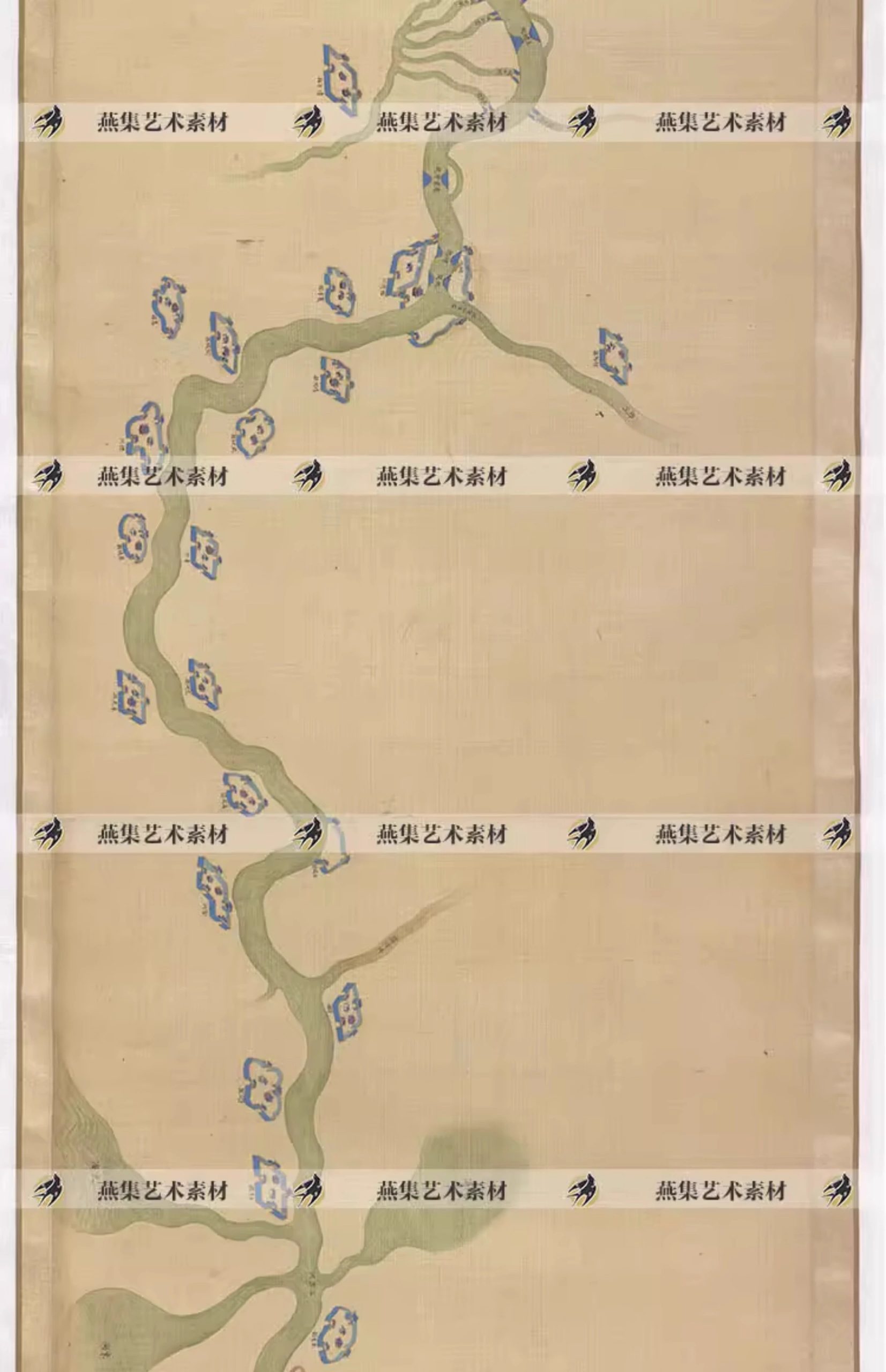 图片[14]-清代大运河地图古代老地域隋唐水路舆图参考资料高清电子图片素材-美肚杀分享
