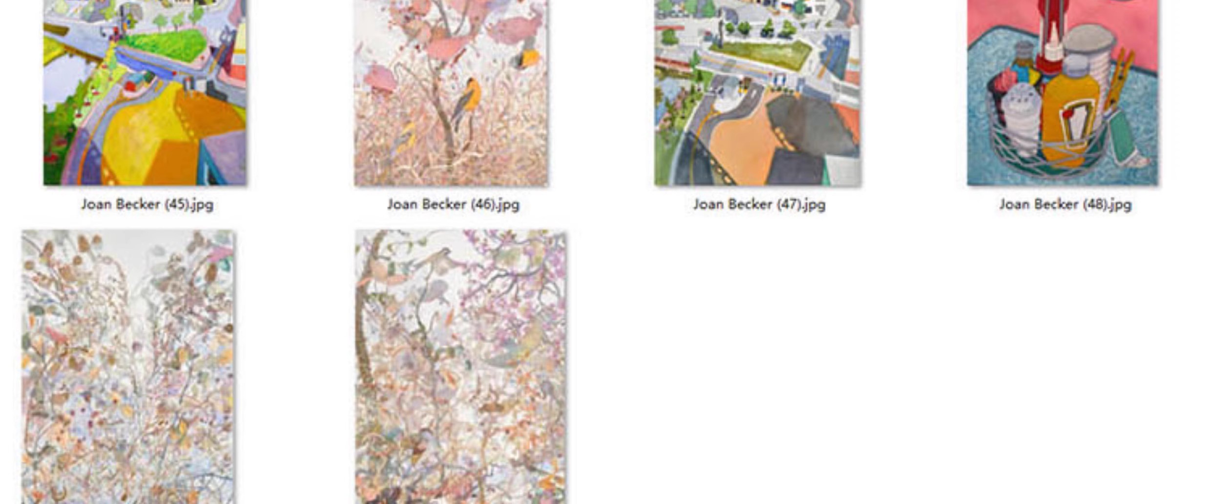 图片[15]-100幅，Joan Becker水彩作品集人物花卉100张电子版图片水彩插画临摹素材-美肚杀分享