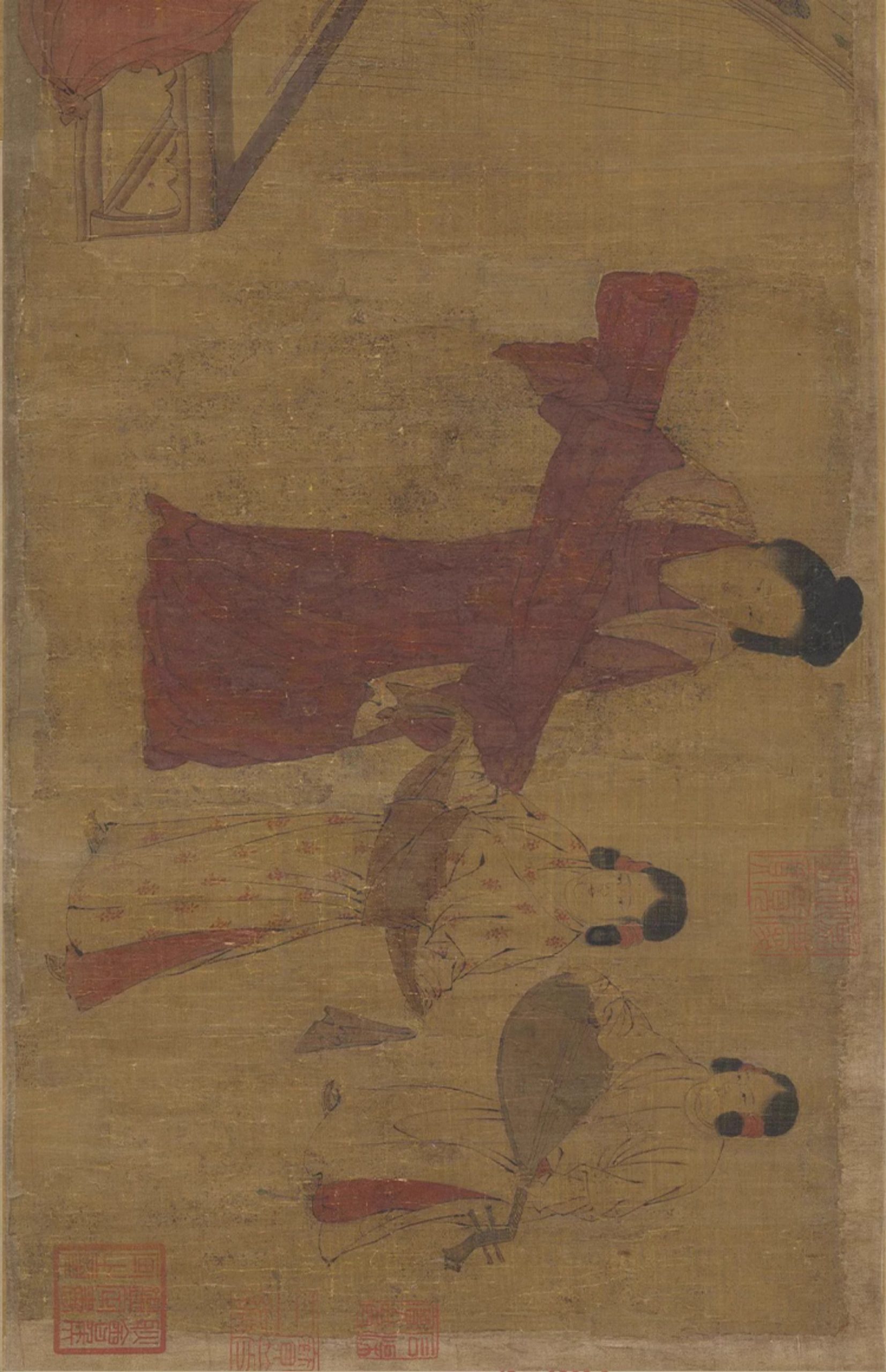 图片[15]-10幅，唐 周昉绘画作品合集 挥扇仕女图簪花仕女图高清人物国画图片素材-美肚杀分享