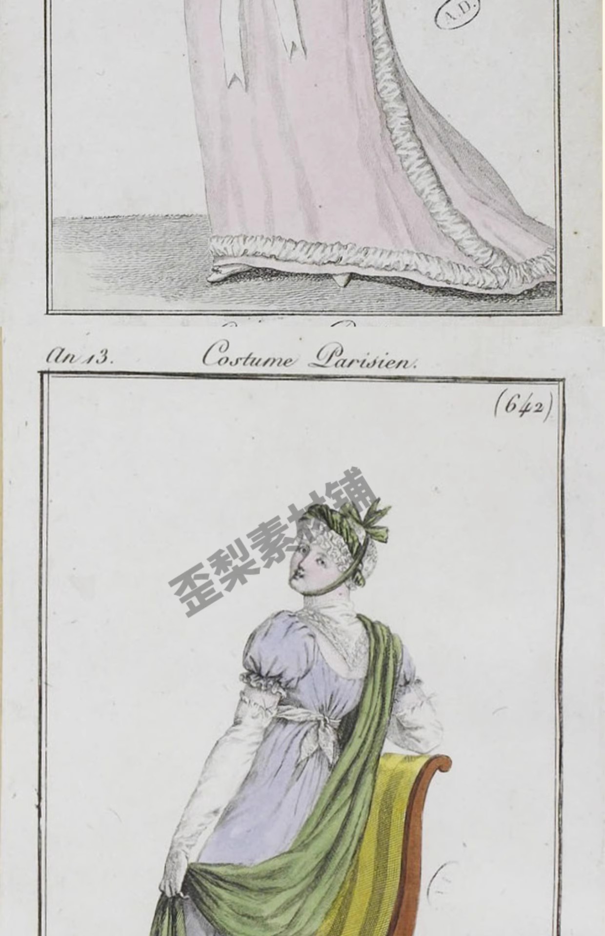 图片[15]-120幅，FashionPlates1804-1805欧美时装手账电子版图片素材junk journal-美肚杀分享