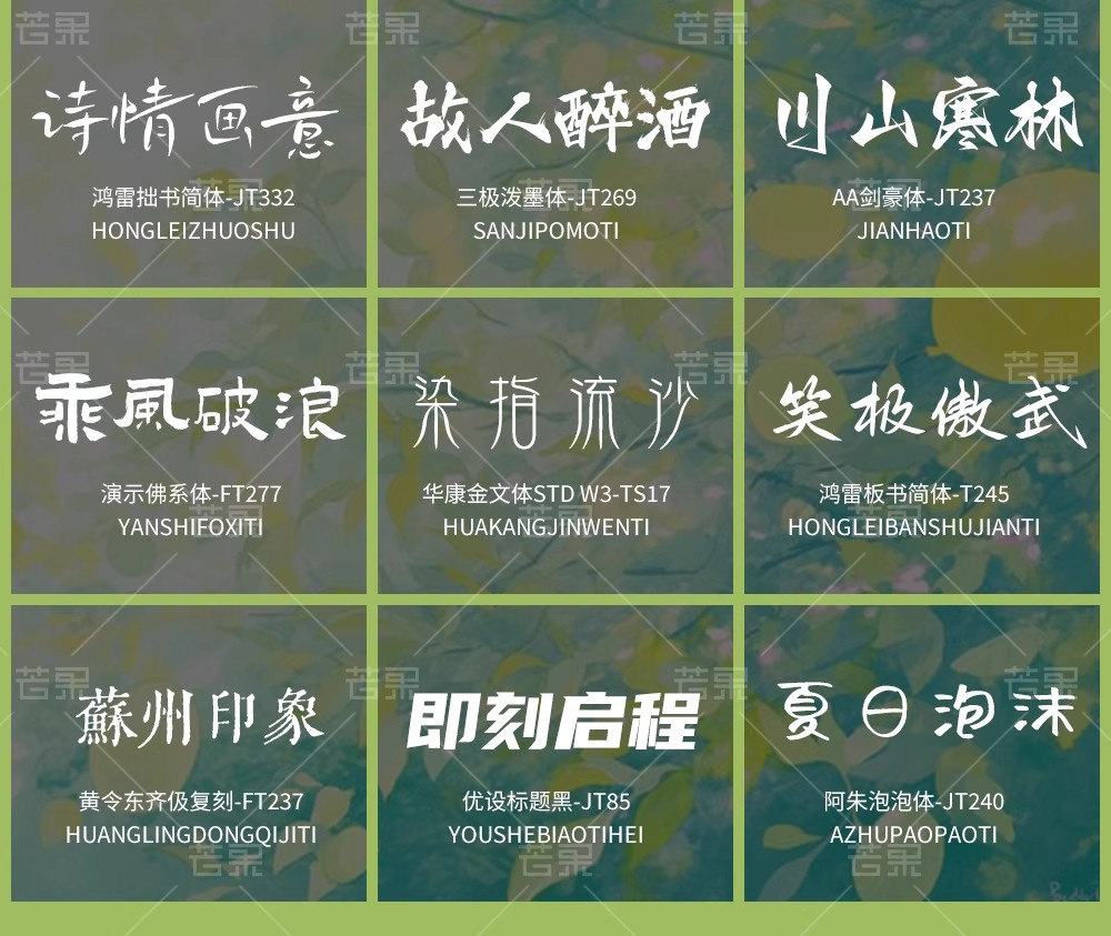图片[4]-【6000 款字体库】Procreate+PS 通用！AI 设计中英文书法毛笔素材，免费商用无限制-美肚杀分享