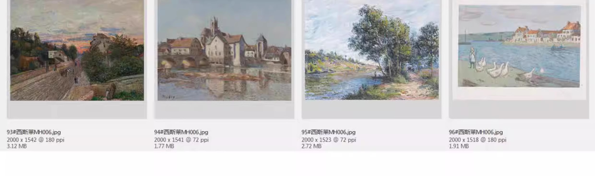 图片[16]-127幅，西斯莱油画作品高清图集 印象派风景绘画参考画册JPG大图画芯素材-美肚杀分享