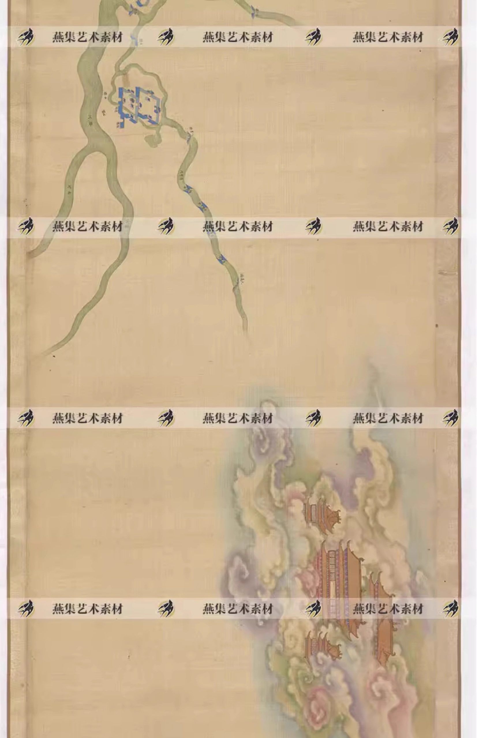 图片[16]-清代大运河地图古代老地域隋唐水路舆图参考资料高清电子图片素材-美肚杀分享