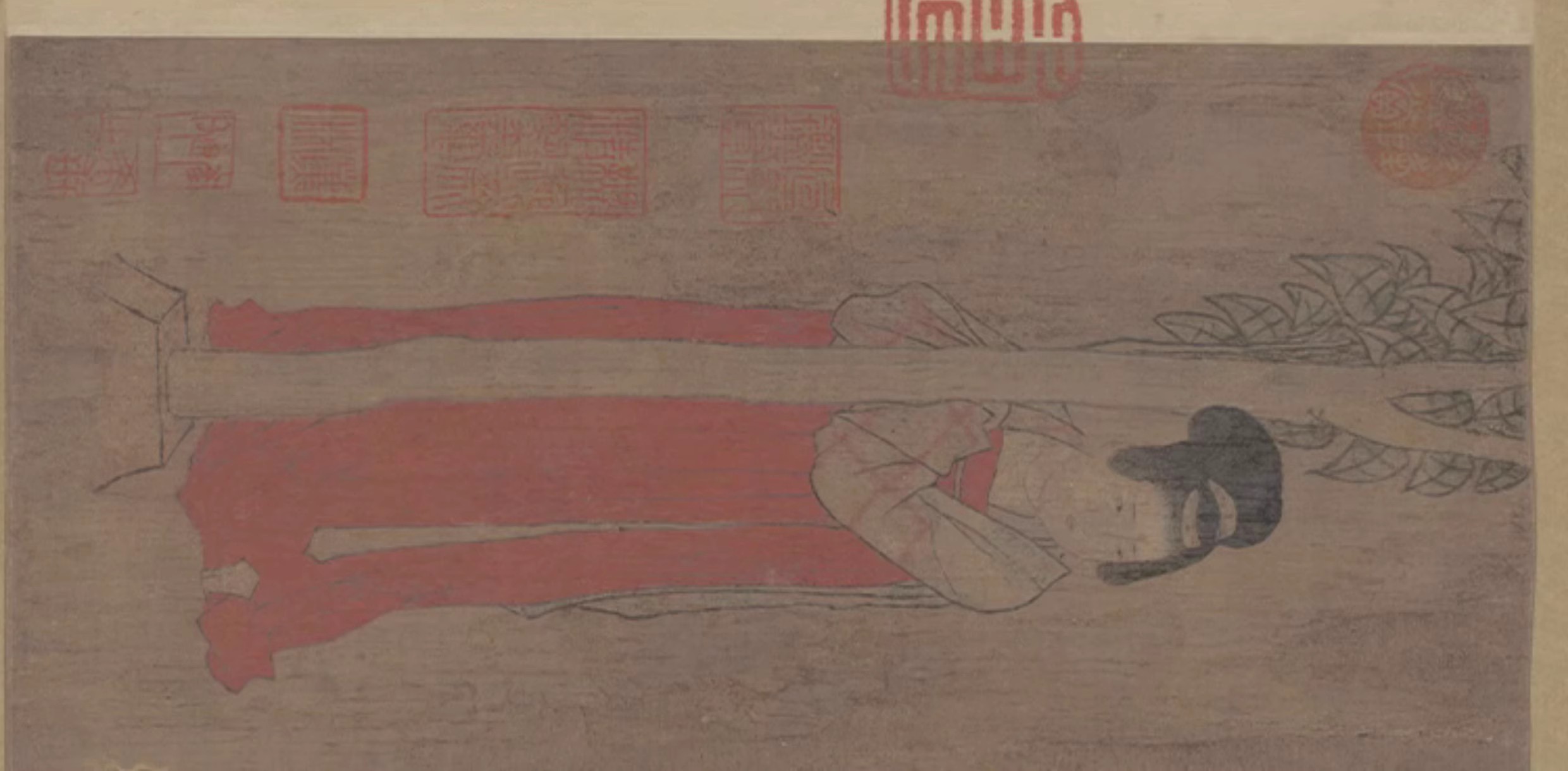 图片[16]-10幅，唐 周昉绘画作品合集 挥扇仕女图簪花仕女图高清人物国画图片素材-美肚杀分享