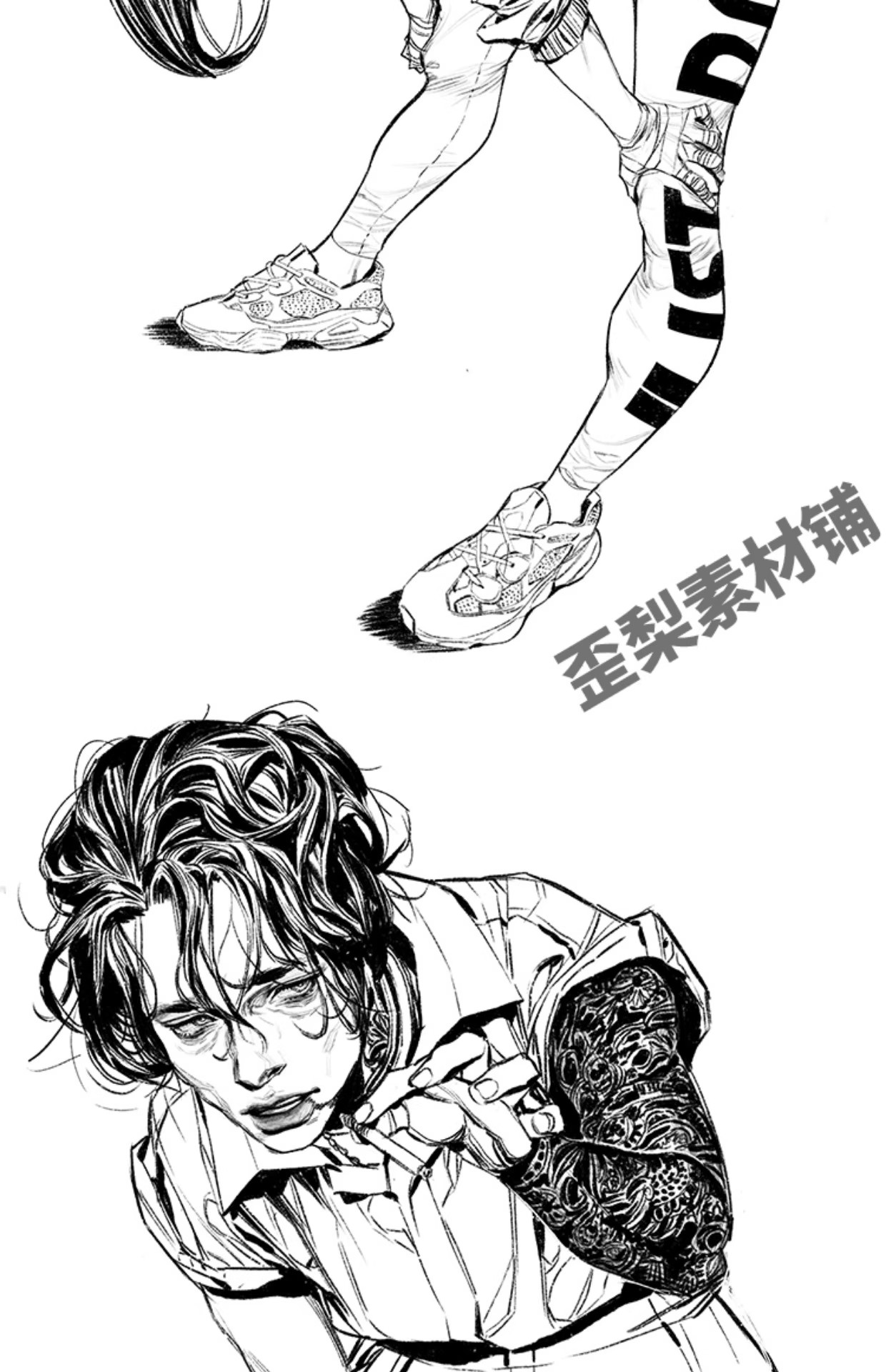 图片[17]-99张，sungmoo heo线稿绘画合集 黑白线稿大神美术临摹电子图片素材-美肚杀分享
