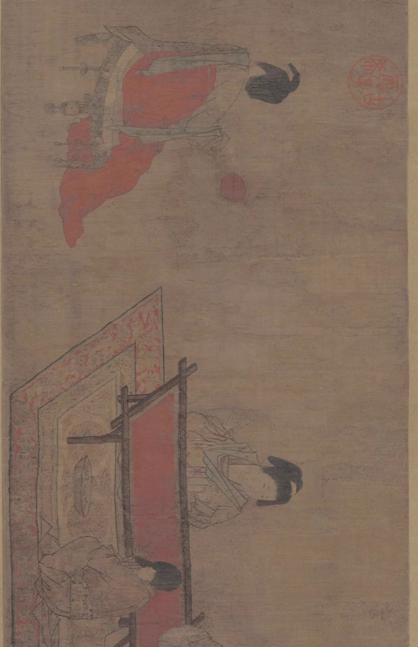 图片[17]-10幅，唐 周昉绘画作品合集 挥扇仕女图簪花仕女图高清人物国画图片素材-美肚杀分享