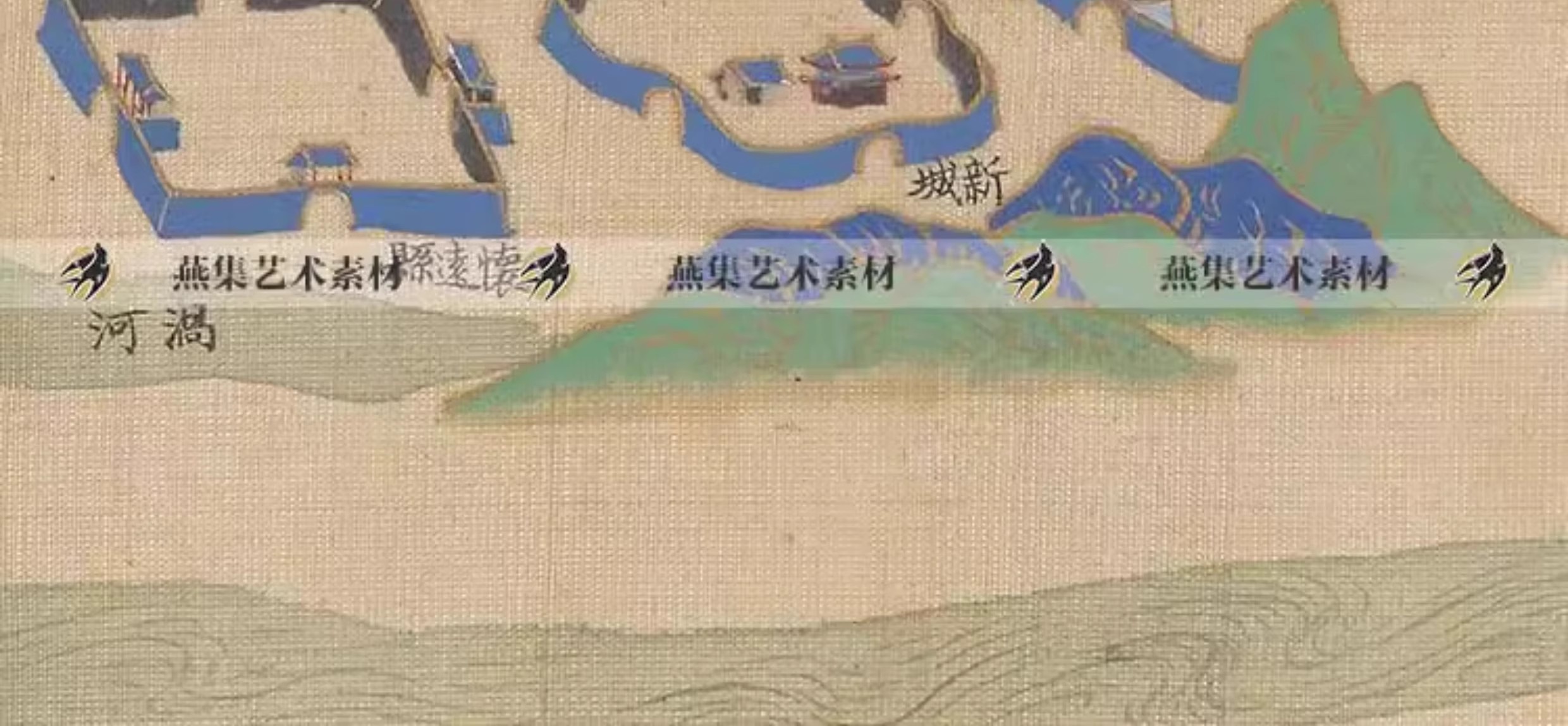 图片[19]-清代大运河地图古代老地域隋唐水路舆图参考资料高清电子图片素材-美肚杀分享