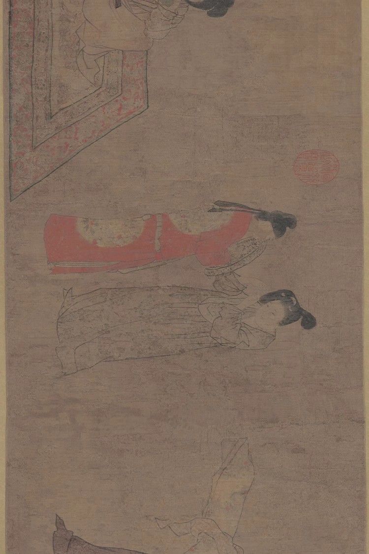 图片[19]-10幅，唐 周昉绘画作品合集 挥扇仕女图簪花仕女图高清人物国画图片素材-美肚杀分享