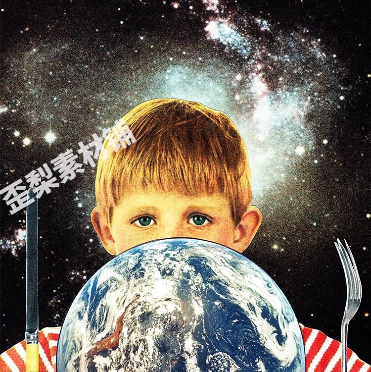 图片[18]-255幅，乔韦伯 Joe Webb 英国超现实主义拼贴画大师作品集插画图片素材-美肚杀分享