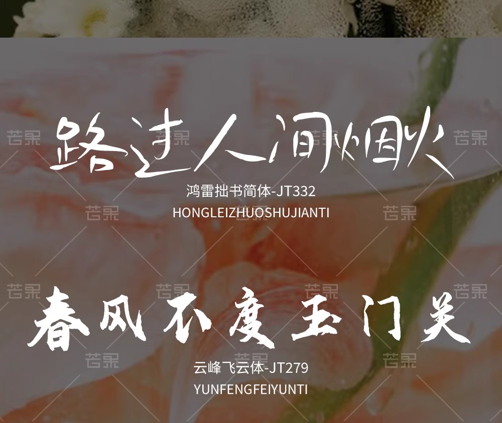 图片[10]-【6000 款字体库】Procreate+PS 通用！AI 设计中英文书法毛笔素材，免费商用无限制-美肚杀分享