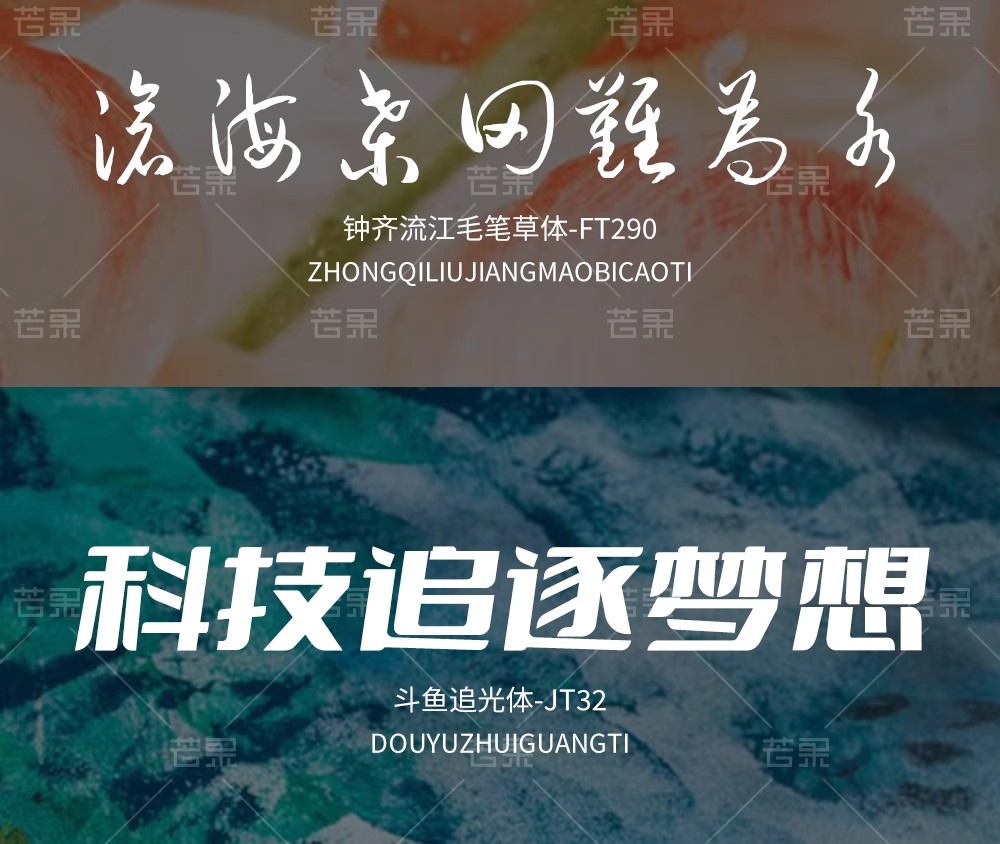 图片[11]-【6000 款字体库】Procreate+PS 通用！AI 设计中英文书法毛笔素材，免费商用无限制-美肚杀分享