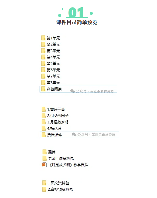 图片[2]-26 春人教部编版语文五下整本书上课课件讲义｜课文精讲 + 单元考点梳理，五年级下册语文学习全程辅导-美肚杀分享